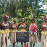 African grass skirt team